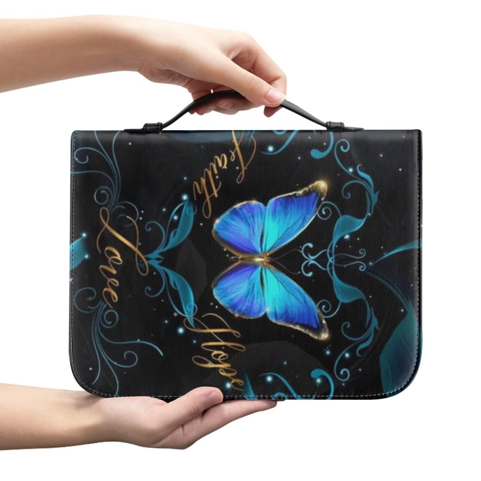 Amazon.co.jp: FOR U DESIGNS レディース 聖書カバー ブルーバタフライ